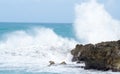 Big crashing wave from the Atlantic ocean Royalty Free Stock Photo