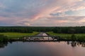 Big Creek Lake in Mobile, Alabama at sunset in September of 2021 Royalty Free Stock Photo