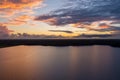 Big Creek Lake in Mobile, Alabama at sunset in September of 2021 Royalty Free Stock Photo