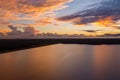 Big Creek Lake in Mobile, Alabama at sunset in September of 2021 Royalty Free Stock Photo