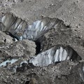 Big crevasses in the Khumbu glacier