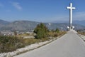 Big cross on the Hum hill near to Mostar