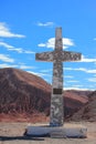 Big cross near San Pedro de Atacama Royalty Free Stock Photo
