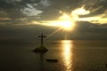 The big cross that stands in the ocean