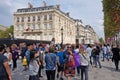 Big Crowd at the Champs Elysees Royalty Free Stock Photo