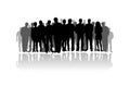 Big crowd of people silhouette Royalty Free Stock Photo