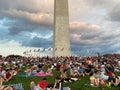 Big Crowd Waiting for the Fireworks to Start in Washington DC