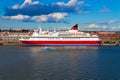 Big cruise liner docked in Helsinki port Royalty Free Stock Photo