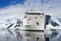 Big cruise ship in Antarctic waters Royalty Free Stock Photo