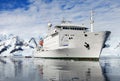 Big cruise ship in Antarctic waters Royalty Free Stock Photo