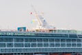 Big cruise ship close-up in the sea Royalty Free Stock Photo