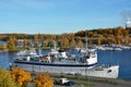 Big cruise ship at the Lappeenranta harbour Royalty Free Stock Photo