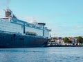 big cruise ship moored in Oslo city dock, Norway Royalty Free Stock Photo