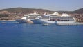 2 big cruise ships docked in Kusadasi, Turkey