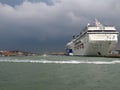 Big Cruise ships at Port of Venice Royalty Free Stock Photo