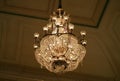 Big crystal chandelier in playhouse Royalty Free Stock Photo