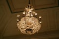 Big crystal chandelier in playhouse Royalty Free Stock Photo