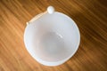 Big crystal singing bowl solo close up Royalty Free Stock Photo