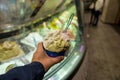 Big cup of ice cream in Sirmione Royalty Free Stock Photo