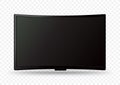 Big curved wall tv Royalty Free Stock Photo