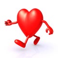 Big 3d heart running