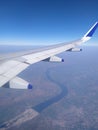 Big Dam on river clicked from airplan window