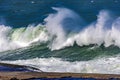 Big, dangerous waves during tropical storm Royalty Free Stock Photo