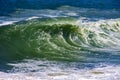 Big, dangerous waves during tropical storm Royalty Free Stock Photo