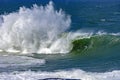 Big, dangerous waves during tropical storm Royalty Free Stock Photo