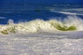 Big, dangerous waves during tropical storm Royalty Free Stock Photo