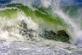 Big, dangerous waves during tropical storm Royalty Free Stock Photo
