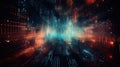 Big data abstract background. Technology network concept. Generative AI Royalty Free Stock Photo