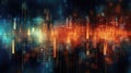 Big data abstract background. Technology network concept. Generative AI Royalty Free Stock Photo