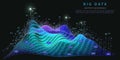 Big data. Abstract background with wireframe analytical algorithm data analyze.  Quantum cryptography concept.  Analytics Royalty Free Stock Photo