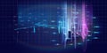 Big data. Abstract futuristic concept of algorithm analysis. Blockchain. Quantum cryptography. Business visualization of Royalty Free Stock Photo