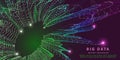 Big data. Abstract technology background with polygonal chaotic grid color analyze. Analytics algorithms data. Computing Royalty Free Stock Photo