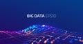 Big data abstract vector background. Bigdata code visualization Royalty Free Stock Photo