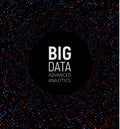 Big data abstract vector visualization. Lines and dots array. Big data connection complex. Graphic fractal element Royalty Free Stock Photo