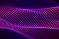 3D Sound waves. Big data abstract visualization. Royalty Free Stock Photo