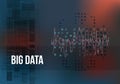Big Data Algorithms. Analysis of Information Minimalistic Design. Science, Technology Color Background. Vector Royalty Free Stock Photo