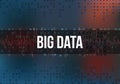 Big Data Algorithms. Analysis of Information Minimalistic Design. Science, Technology Color Background. Vector Royalty Free Stock Photo