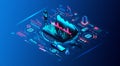 Big Data Analysis Automation and Data-as-a-Service Concept - DaaS - 3D Illustration