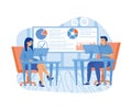 Big Data analysis concept. Professional team working together. Royalty Free Stock Photo