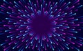 Big data analysis gradient neon purple cyan blue burst flare wave radial energy. retro modern technology Royalty Free Stock Photo