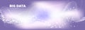 Big Data Analysis. Light Particle Motion. Glow Royalty Free Stock Photo