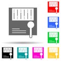 big data analysis multi color style icon. Simple glyph, flat vector of web development icons for ui and ux, website or mobile Royalty Free Stock Photo