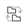 Big data analysis thin line icon. Data processing outline pictograms for website and mobile app GUI. Digital analytics simple UI, Royalty Free Stock Photo