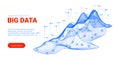 Big Data Analysis Visualization. Landing Page. Royalty Free Stock Photo