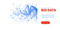 Big Data Analysis Visualization. Landing Page. Royalty Free Stock Photo