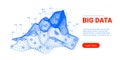 Big Data Analysis Visualization. Landing Page. Royalty Free Stock Photo